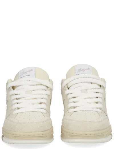 Axel Arigato Beige Smooth Leather And Tech Fabric Breathable Sneakers In Gold