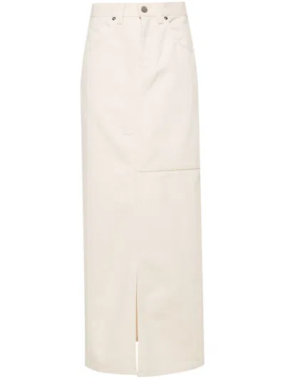 AXEL ARIGATO BEIGE MAXI SKIRT WITH FRONT SLIT