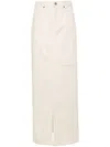 Axel Arigato Beige Maxi Skirt With Front Slit In White
