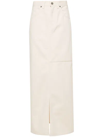 AXEL ARIGATO AXEL ARIGATO BEIGE MAXI SKIRT WITH FRONT SLIT