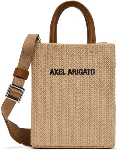 Axel Arigato Beige Shopping Mini Bag In Natural Jute