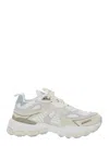 Axel Arigato Beige Leather And Suede Trainers With Sole In White