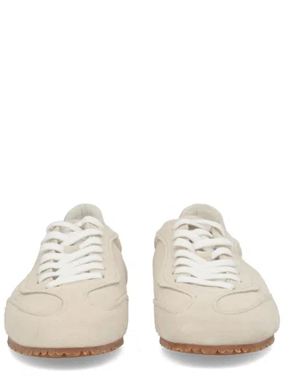 Axel Arigato Beige Suede Sneakers In White
