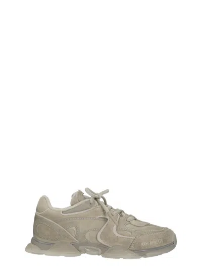 Axel Arigato Beige Suede Sneakers With Logo Accents And Rubber Sole In Gray