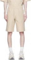 Axel Arigato Nova Elasticated Pocket Shorts In Neutral