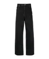 Axel Arigato Belt Ring Denim Trousers In Black