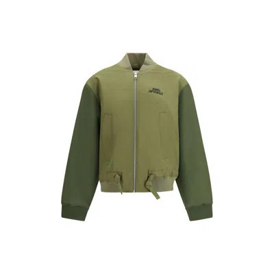 Axel Arigato Bicolor Polyester Men's Bomber In Green