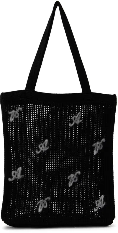Axel Arigato Black A Grid Shopper Tote