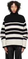 Axel Arigato Black & White Remain Turtleneck In Black / White