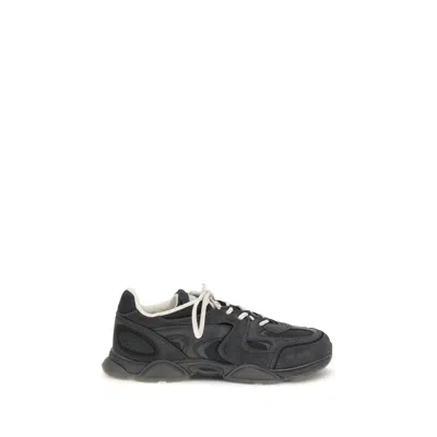 Axel Arigato Black Calf Leather Bos Taurus Chunky Sneakers In Multi