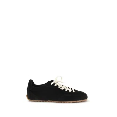 AXEL ARIGATO BLACK CALF LEATHER BOS TAURUS LOW TOP SNEAKERS