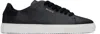 Axel Arigato 90 Clean Black Low Top Sneakers With Logo Lettering On The Side In Leather Man In Black