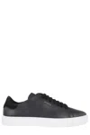 Axel Arigato 90 Clean Black Low Top Sneakers With Logo Lettering On The Side In Leather Man In Black
