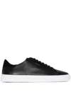 Axel Arigato 90 Clean Black Low Top Sneakers With Logo Lettering On The Side In Leather Man In Black