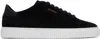 Axel Arigato '90 Clean' Black Low Top Sneakers With Logo Lettering On The Side In Black/white