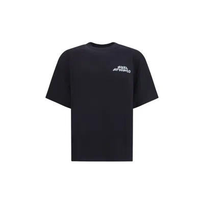 Axel Arigato Black Cotton T-shirt In Blue