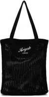 Axel Arigato Black Grid Shopper Tote In Black