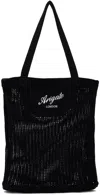Axel Arigato Black Grid Shopper Tote In Black