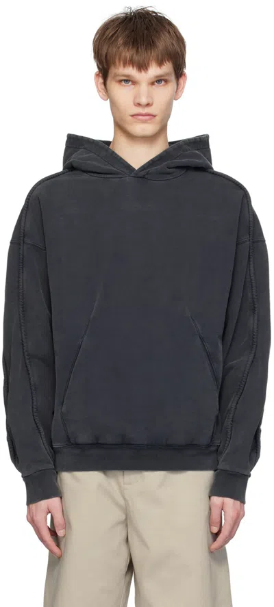 Axel Arigato Black Kansas Hoodie In Black Old Dye