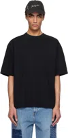 Axel Arigato Relaxed-fit Black T-shirt With Embroidered Logo In Black