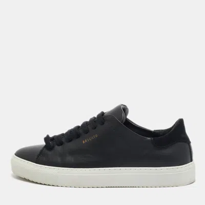 Pre-owned Axel Arigato Black Leather And Suede Lace Up Sneakers Size 38