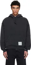 Axel Arigato Black Patch Washed Hoodie In Black