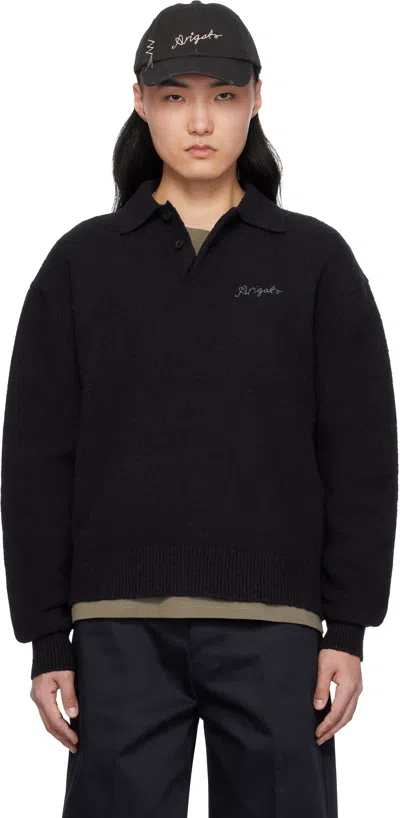 Axel Arigato Black Scribble Polo Sweater