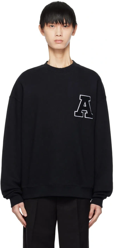Axel Arigato Black Team Sweatshirt In Faded Black