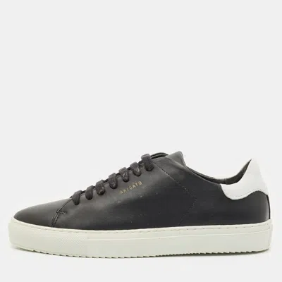 Pre-owned Axel Arigato Black/white Leather Clean 90 Low Top Sneakers Size 38