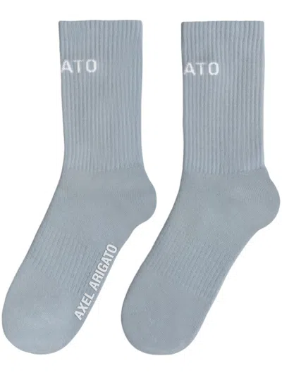 Axel Arigato Block Cotton Ribbed Socks In Blue