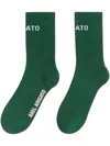 Axel Arigato Block Logo-intarsia Socks In Green