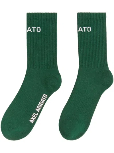 Axel Arigato Block Logo-intarsia Socks In Green