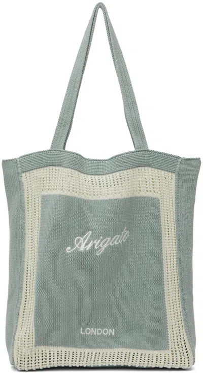 Axel Arigato Blue Oceane Knitted Shopper Tote In Grey