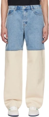 Axel Arigato Blue Vault Jeans In Light Blue/ Beige