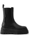 Axel Arigato Blyde Hi Low Heels Ankle Boots In Black Leather In Black
