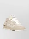 Axel Arigato Breathable Round Toe Sneakers In Leather And Tech Fabric In White