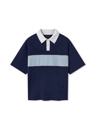 Axel Arigato Brook Colour-block Polo Shirt In Blue