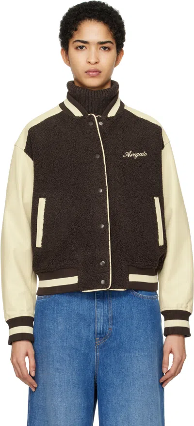 Axel Arigato Brown & Beige Saul Varsity Bomber Jacket