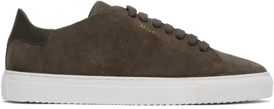 Axel Arigato Clean 90 Leather-trimmed Suede Sneakers In Brown