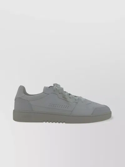 Axel Arigato Calfskin Dice Lo Sneakers With Suede Panels In Gray