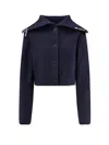 Axel Arigato Women Celin Ribbed Wool Blend Cardigan In Blue