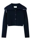 Axel Arigato Celine Ribbed Cardigan In Blue