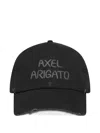Axel Arigato Chain-stitch Distressed Cap In Black