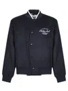 Axel Arigato Printed Jacket Collared Neck In Blue