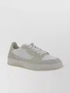 Axel Arigato Clay Leather Sneakers Contrast Stitching In Grey