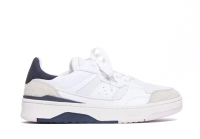 Axel Arigato Clay Sneakers In Off White/ Dk Blue