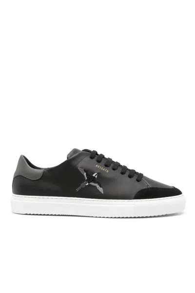Axel Arigato Clean 90 Bee Bird Black Leather Sneakers In Gray