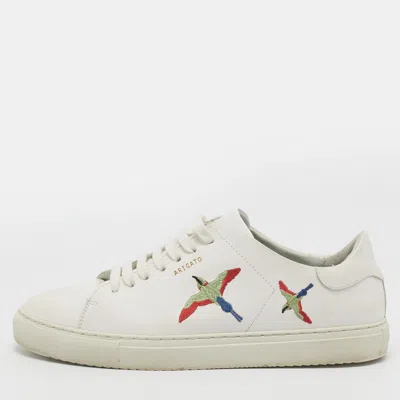 Pre-owned Axel Arigato Clean 90 Bird Size 41 White Leather Lace Up Sneakers