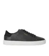 Axel Arigato 90 Clean Black Low Top Sneakers With Logo Lettering On The Side In Leather Man In Black