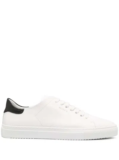 AXEL ARIGATO AXEL ARIGATO 'CLEAN 90 CONTRAST' WHITE LOW TOP SNEAKERS WITH LAMINATED LOGO IN LEATHER MAN